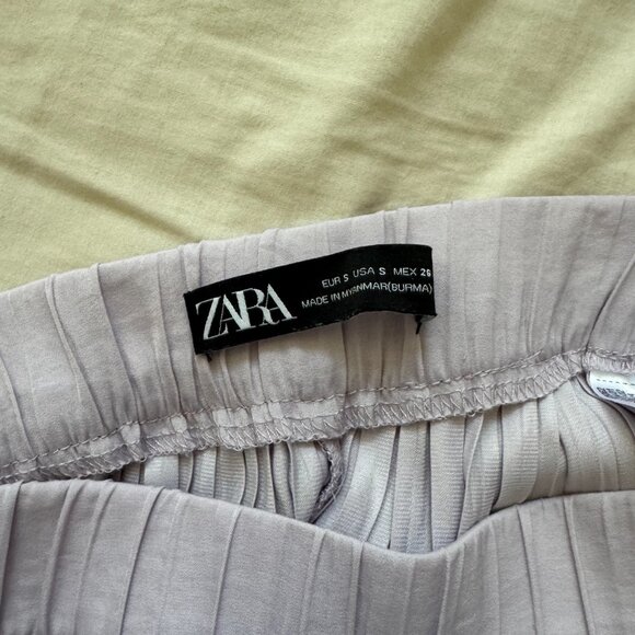 Zara Wide Leg Pleated Pants - Picture 2 of 3